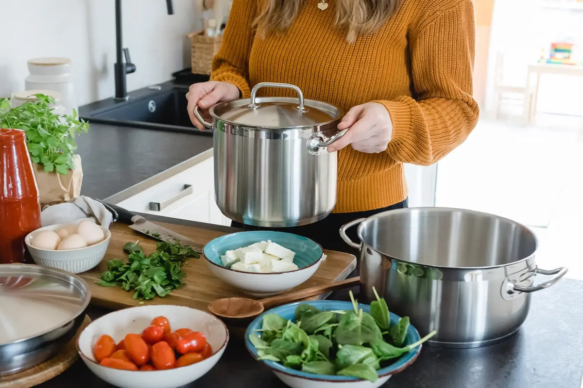 Pro Inox Vegetable Pot with Lid Stainless Steel, approx. 5 L | Silver | 18/10 Stainless Steel