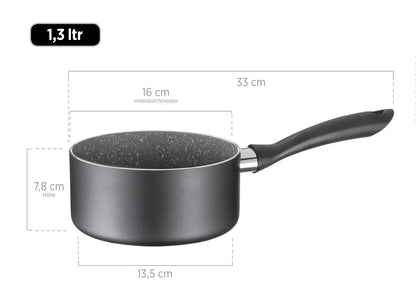 Solido Cookware Set | 6-piece | Black | Pressed Aluminum