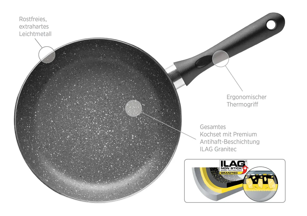 Solido Cookware Set | 6-piece | Black | Pressed Aluminum