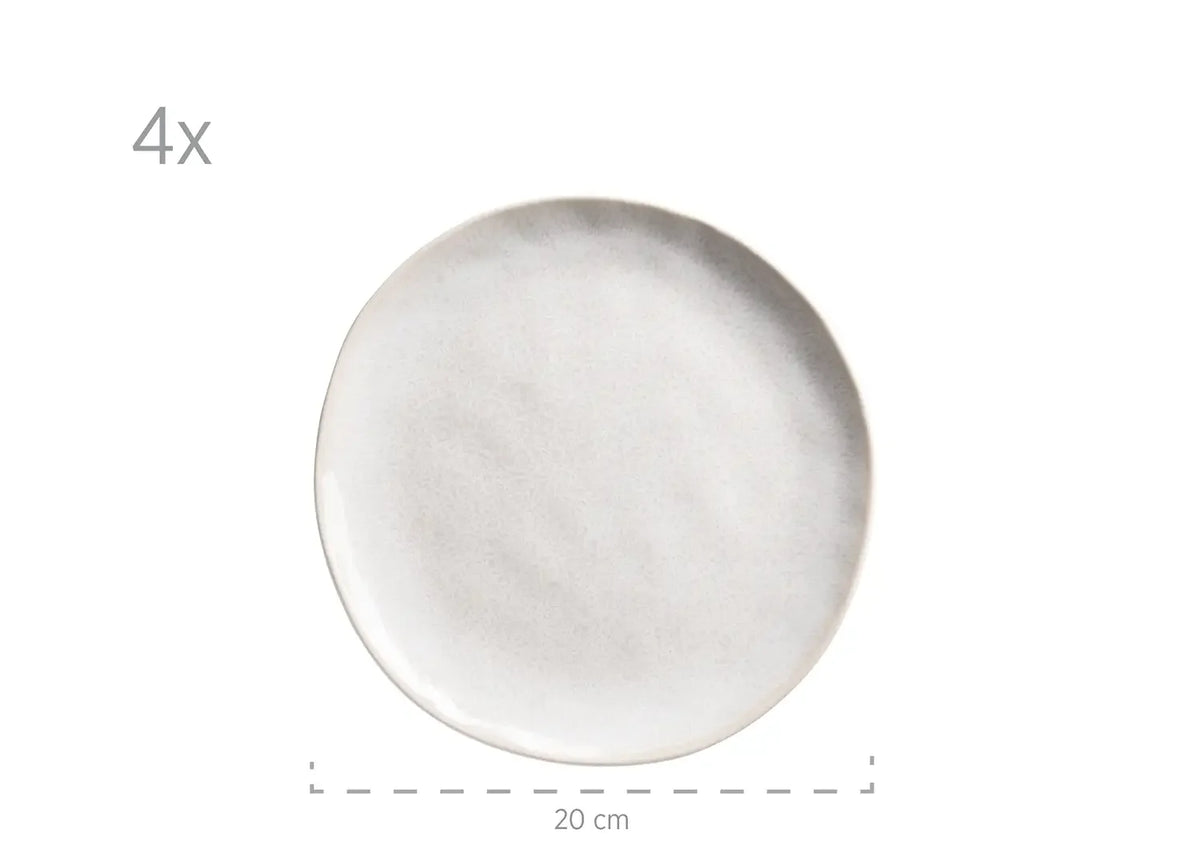 Nordic Frost Dinnerware Set | 16-piece | White | Stoneware