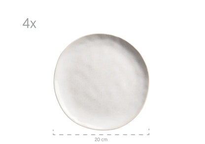 Nordic Frost Dinnerware Set | 16-piece | White | Stoneware