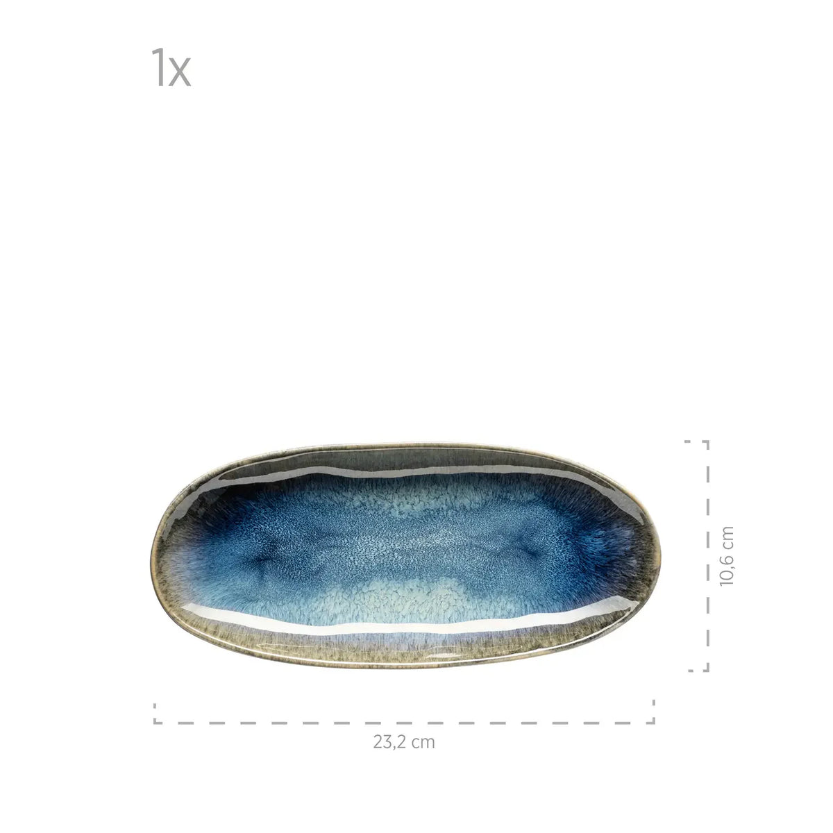 Nordic Frost Plattenset | 3-tlg. | Blau | Steinzeug
