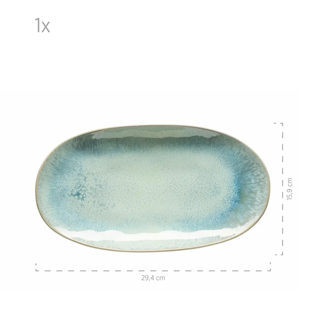 Nordic Frost Dinnerware Set | 3-Piece | Green | Stoneware