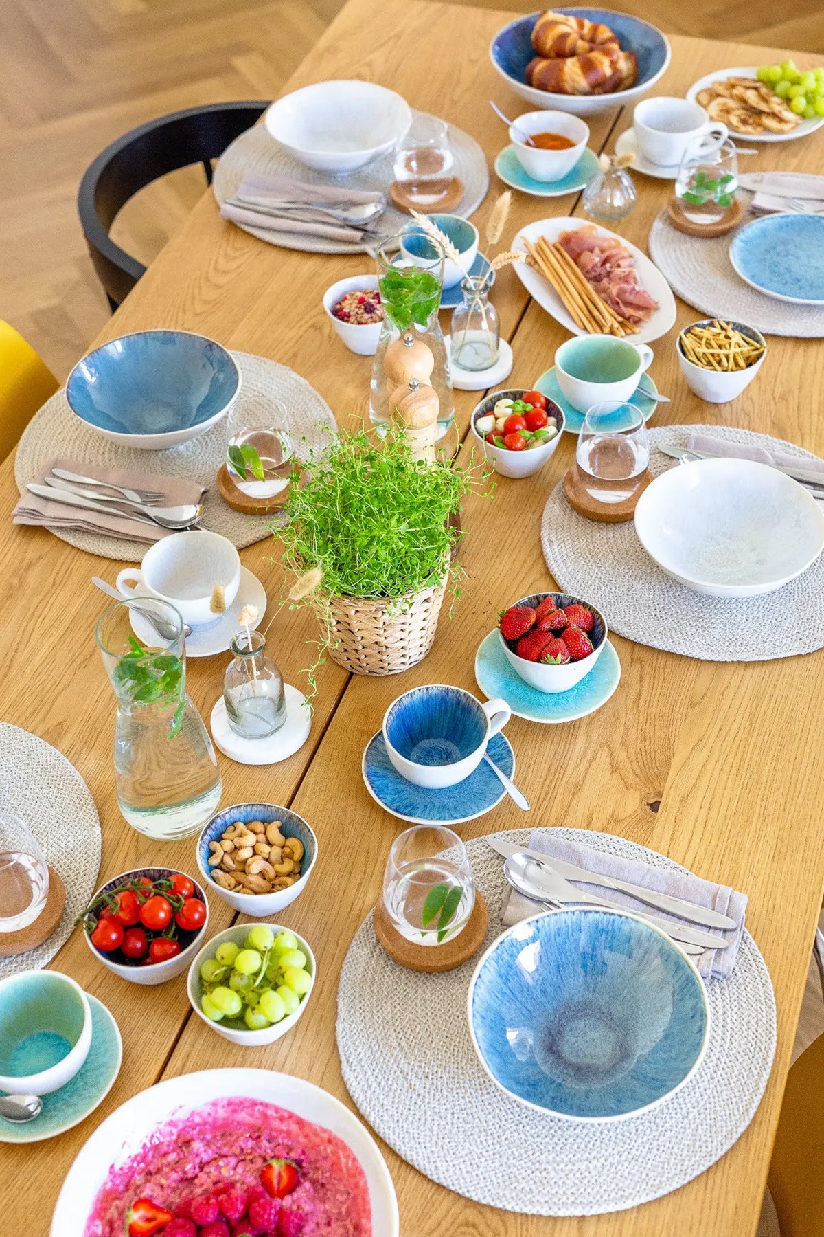 Nordic Frost Kaffeetassenset | 8-tlg. | Weiß | Steinzeug