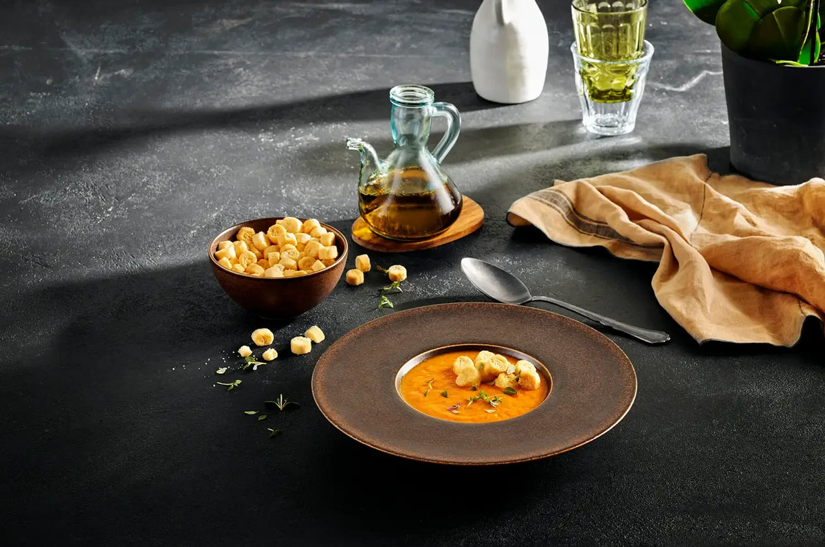 Forte Gourmetteller | 4-tlg. | Schwarz | Porzellan | Made in Portugal