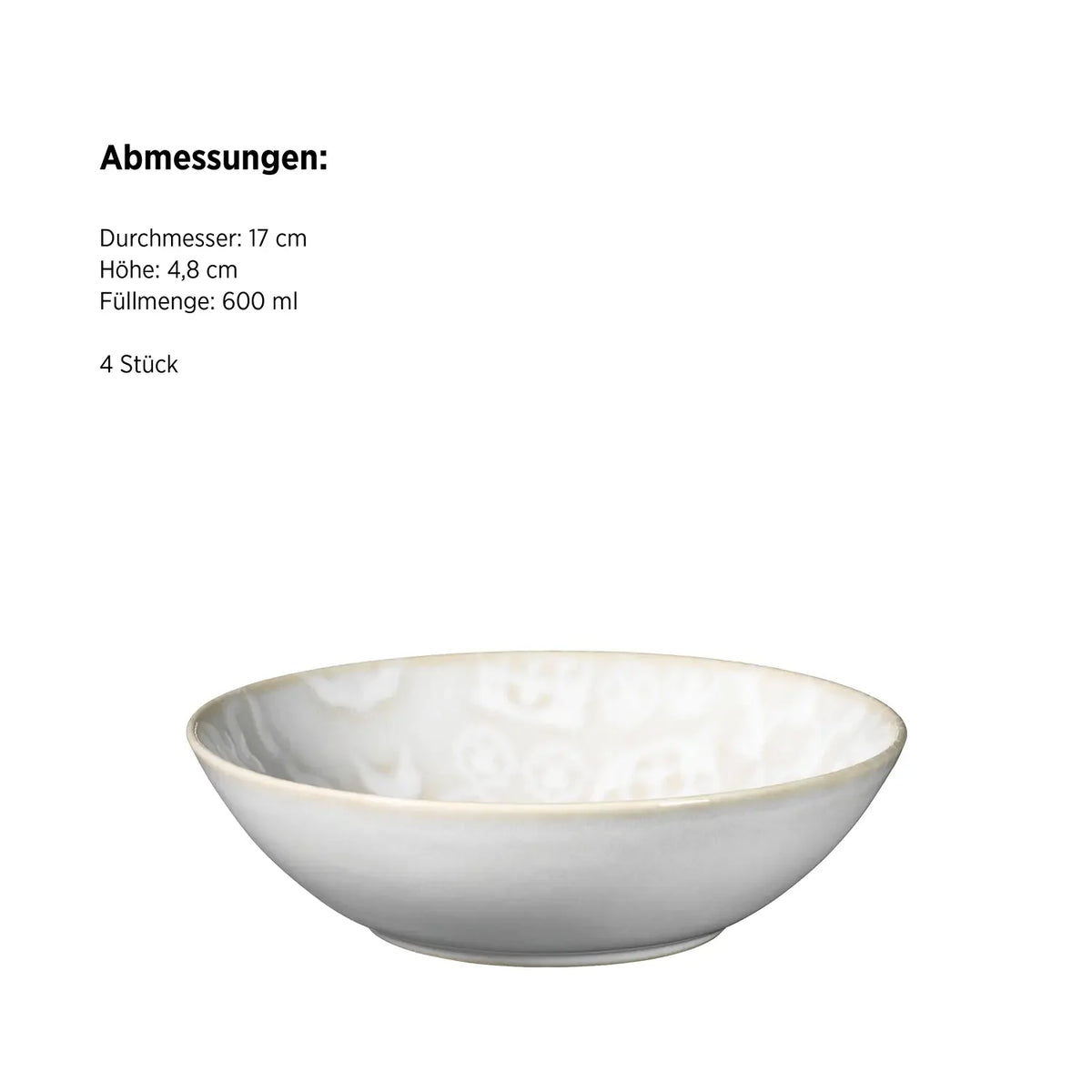 Azulejo Blanc Schüssel. | 4-tlg. | Weiß | Steinzeug | Made in Portugal