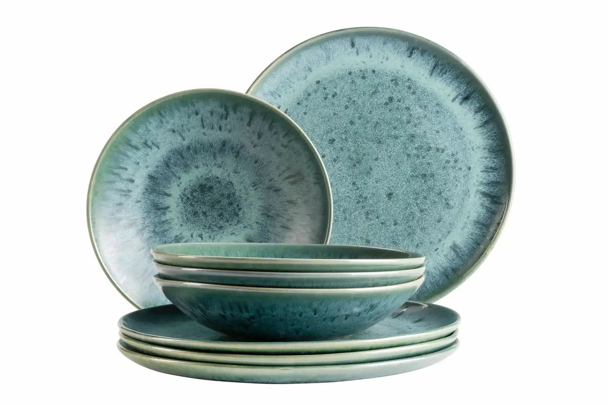 Nova Dinnerware Set | 8-Piece | Blue | Stoneware | Made in Portugal