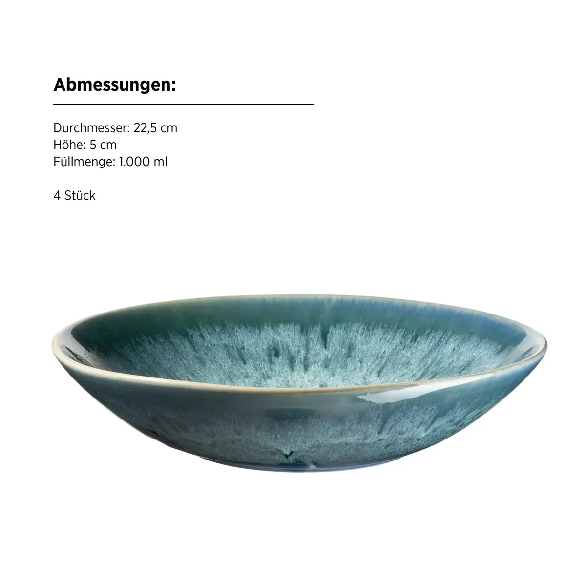Nova Dinnerware Set | 8-Piece | Blue | Stoneware | Made in Portugal