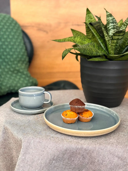 Pastello Frühstücksset | 12-tlg. | Blau | Steinzeug | Made in Portugal