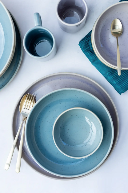 Pastello Tafelservice | 8-tlg. | Blau | Steinzeug | Made in Portugal