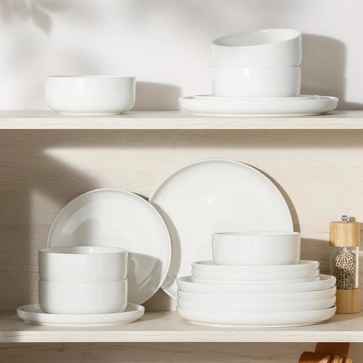 "Nordic" Kollektion | Geschirr Set 18/36-tlg. | weiß | Porzellan - Töpferkunst | Steingut Geschirrsets